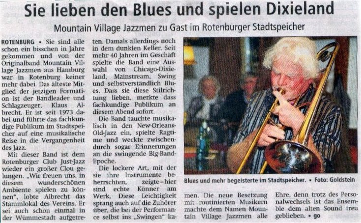 Mountain Village Jazzmen in Rotenburg an der W�mme, 19.10.2012