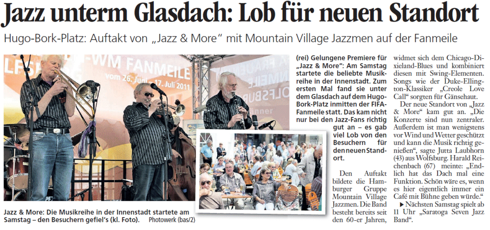 Wolfsburger Allgemeine Zeitung, Wolfsburg 2011, Moutain Village Jazzmen