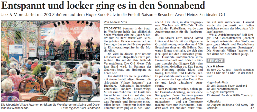 Wolfsburger Nachrichten, Wolfsburg 2011, Moutain Village Jazzmen